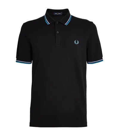 Fred Perry Twin Tipped Polo Shirt In Blue