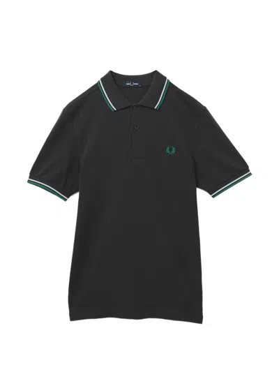 Fred Perry Twin Tipped Polo Shirt In Black