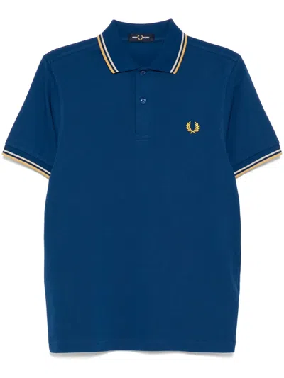 Fred Perry Poloshirt Mit Streifendetails In Blau