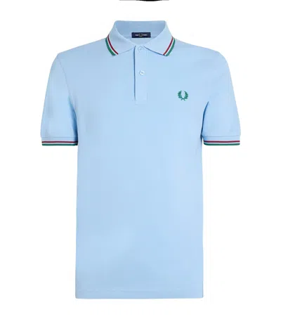 Fred Perry Twin Tipped Polo Shirt In Blue