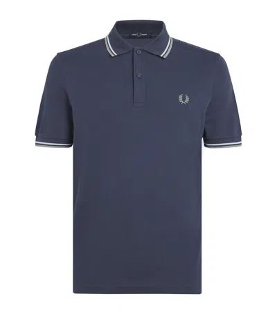Fred Perry Twin Tipped Polo Shirt In Blue