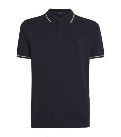 Fred Perry Twin Tipped Polo Shirt In Blue