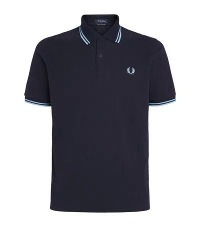 Fred Perry Twin Tipped Polo Shirt In Blue