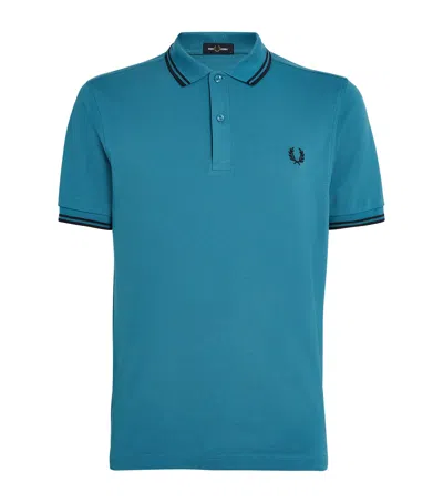 Fred Perry Twin Tipped Polo Shirt In Blue