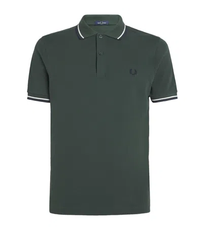 Fred Perry Twin Tipped Polo Shirt In Green