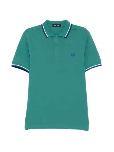 Fred Perry Twin Tipped Polo T Shirt Mint Green
