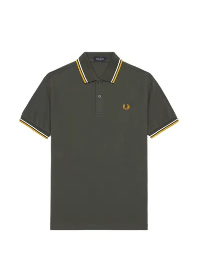 Fred Perry Twin Tipped Polo Shirt In Green