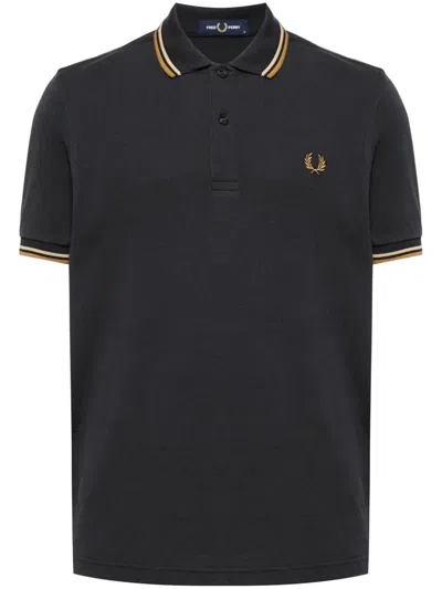 Fred Perry Twin Tipped Polo Shirt In Grey