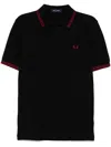 Fred Perry Poloshirt Mit Streifendetails In Schwarz