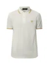 Fred Perry Twin Tipped Polo Shirt In Snwhite/hnycomb