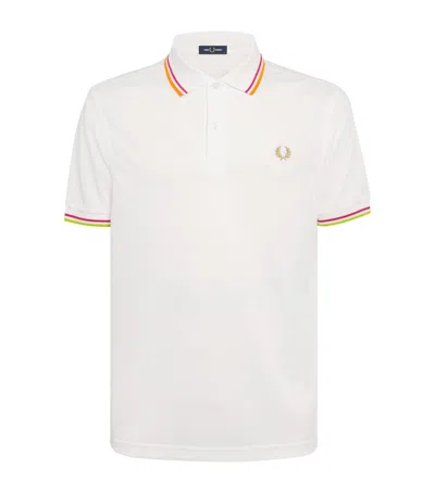 Fred Perry Twin Tipped Polo Shirt In White
