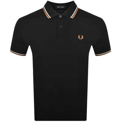 Fred Perry Twin Tipped Polo T Shirt Black