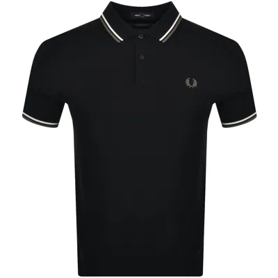 Fred Perry Twin Tipped Polo T Shirt Black