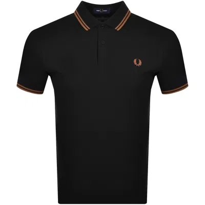 Fred Perry Twin Tipped Polo T Shirt Black