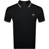 Fred Perry Polo Shirt With Contrast Trim And Collar In Black