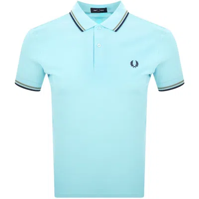 Fred Perry Twin Tipped Polo T Shirt Blue