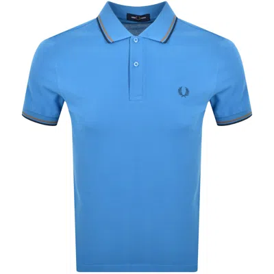 Fred Perry Twin Tipped Polo T Shirt Blue