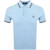 Fred Perry Twin Tipped Polo Shirt In Blue