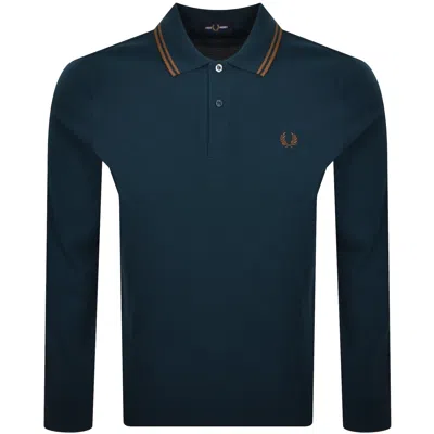 Fred Perry Twin Tipped Polo T Shirt Blue
