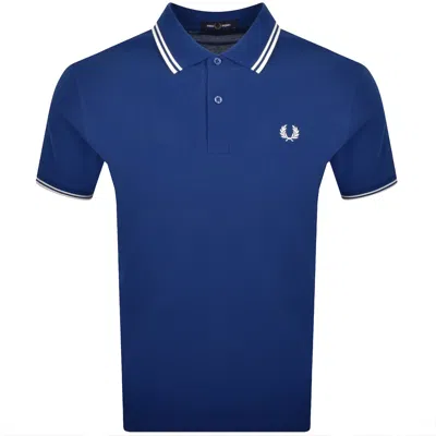 Fred Perry Twin Tipped Polo T Shirt Blue