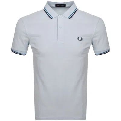 Fred Perry Twin Tipped Polo T Shirt Blue