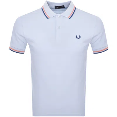 Fred Perry Twin Tipped Polo T Shirt Blue