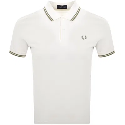Fred Perry Twin Tipped Polo T Shirt Cream