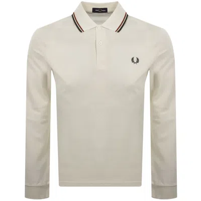Fred Perry Twin Tipped Polo T Shirt Cream