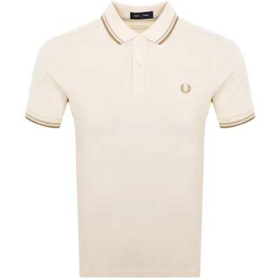 Fred Perry Twin Tipped Polo T Shirt Cream