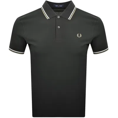 Fred Perry Twin Tipped Polo T Shirt Green