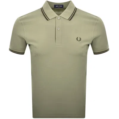 Fred Perry Twin Tipped Polo T Shirt Green