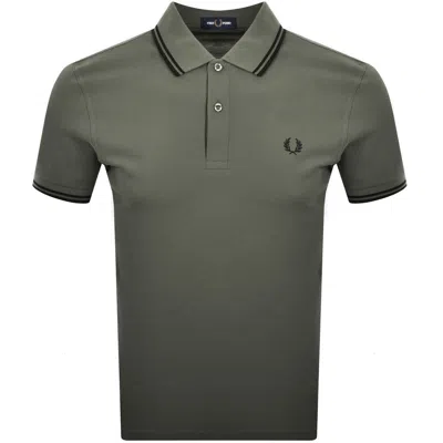 Fred Perry Twin Tipped Polo T Shirt Green