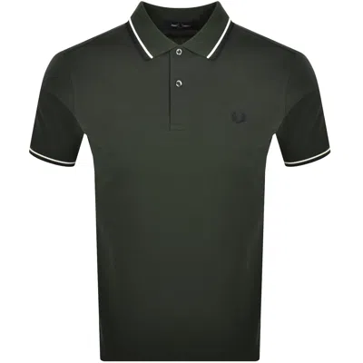 Fred Perry Twin Tipped Polo T Shirt Green