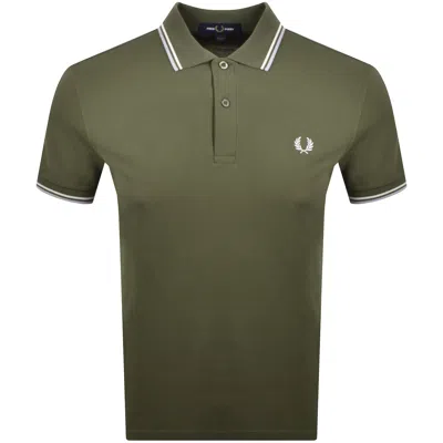 Fred Perry Twin Tipped Polo T Shirt Green