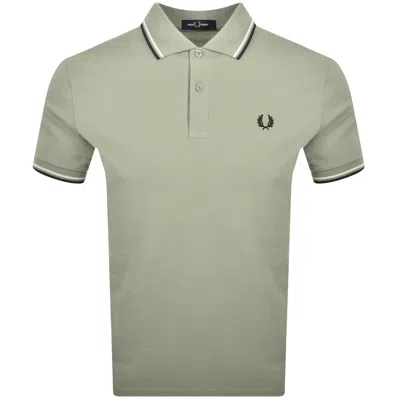 Fred Perry Twin Tipped Polo T Shirt Green