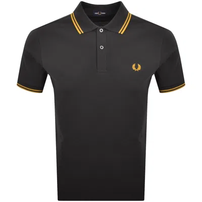 Fred Perry Twin Tipped Polo T Shirt Grey