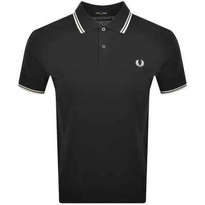 Fred Perry Twin Tipped Polo T Shirt Grey