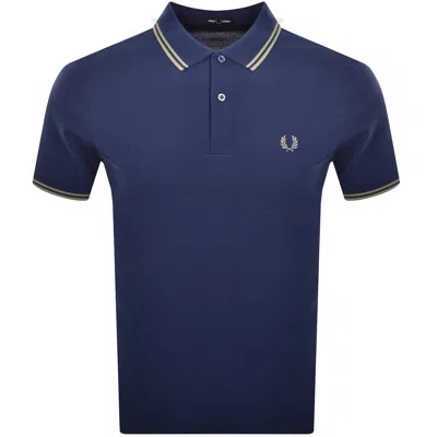 Fred Perry Twin Tipped Polo T Shirt Navy