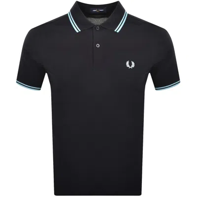 Fred Perry Twin Tipped Polo T Shirt Navy