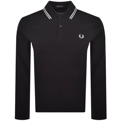 Fred Perry Twin Tipped Polo T Shirt Navy In Brown