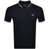 Fred Perry Twin Tipped Polo T Shirt Green In Black