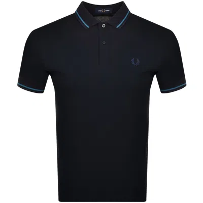 Fred Perry Twin Tipped Polo T Shirt Navy