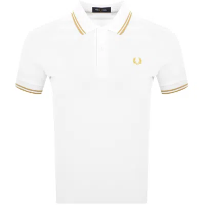 Fred Perry Twin Tipped Polo T Shirt White