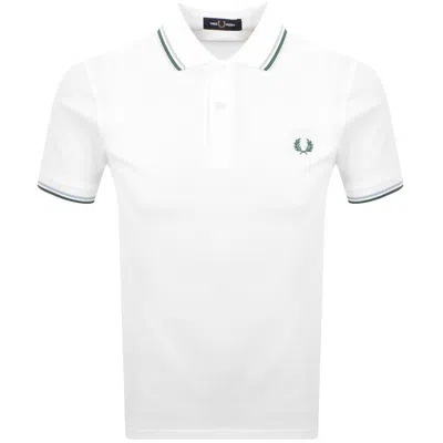 Fred Perry Twin Tipped Polo T Shirt White