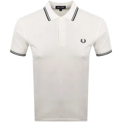 Fred Perry Twin Tipped Polo T Shirt White