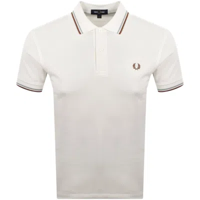 Fred Perry Twin Tipped Polo T Shirt White