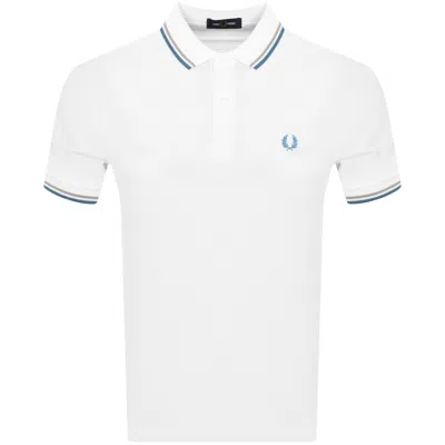 Fred Perry Twin Tipped Polo T Shirt White