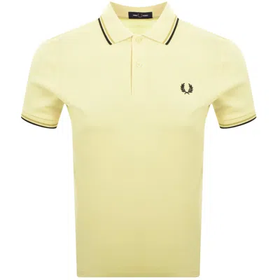 Fred Perry Twin Tipped Polo T Shirt Yellow