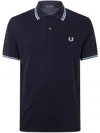 Fred Perry Twin Tipped Polo Shirt In Blue