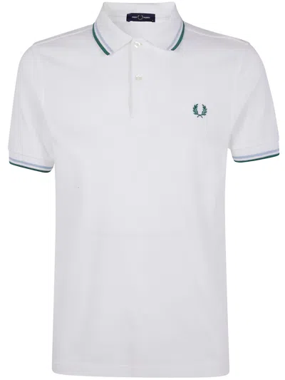 Fred Perry Twin-tipped Polo Shirt In White
